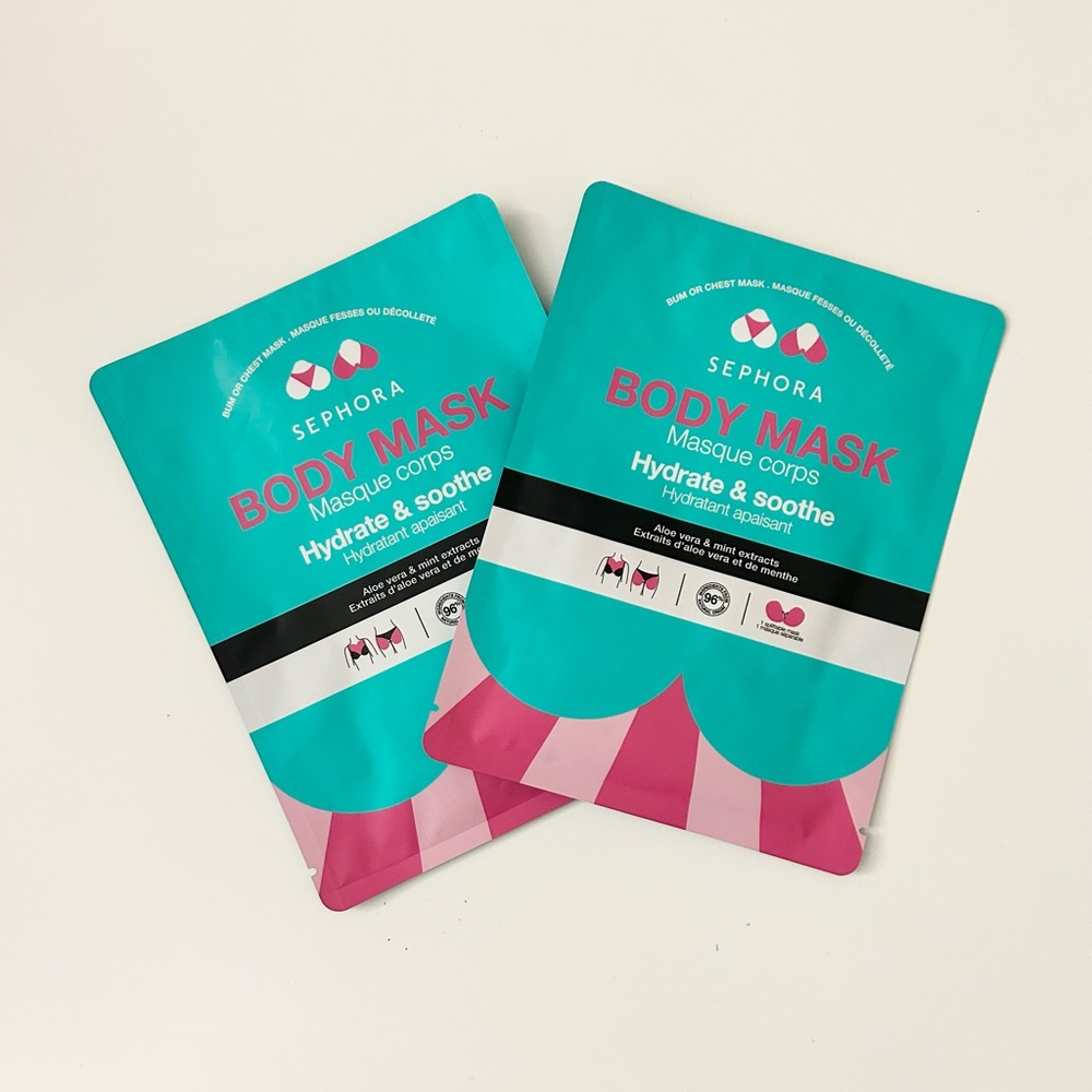 🌸SEPHORA COLLECTION Body Mask Hydrate & Soothe for Chest & Bum 2 Packs